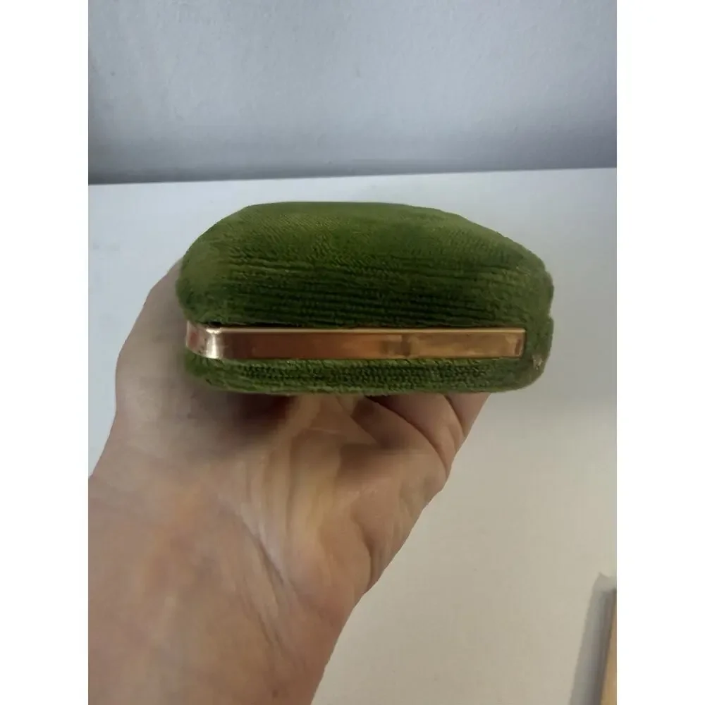 Vintage Chatani Pearls Haskell Long Display Jewelry Box Green Velvet